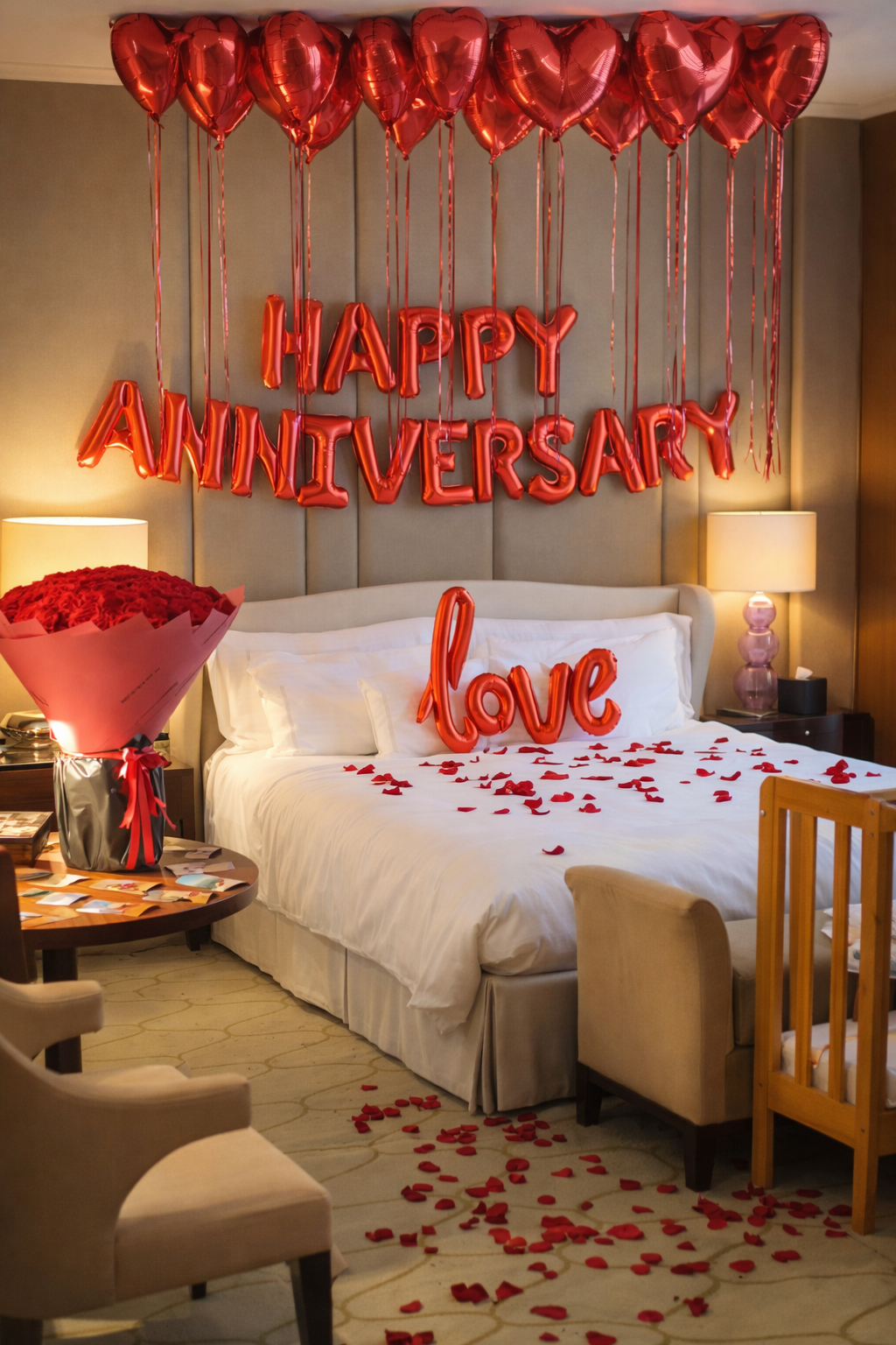 Luxury hotel room decoration